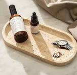 Amazon.com: Bandeja ovalada natural de mármol beige de 11.8 ...