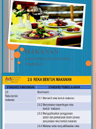  memiliki bentuk yang sama. Nota Rekabentuk Makanan