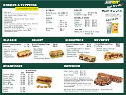 A question that is becoming more difficult to answer by the day: 8 Best Printable Subway Menu 2015 Printablee Com