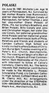 Obituary for Michelle POLASKI (Aged 18)