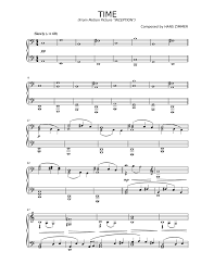 Print And Download In Pdf Or Midi Time Time From Motion Picture Inception Composed By Hans Zimmer Inception Hans Zimmer Sheet Music