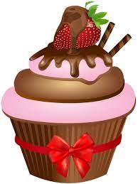 Chocolate Muffin With Strawberry Png Clip Art Image Chocolate Muffins Cupcake Illustration Cupcake Art
