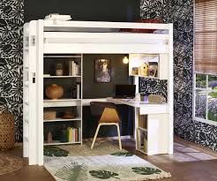 2019 découvrez le tableau lit. Lit Mezzanine Enfant Avec Matelas Fynn Bois Massif Gain De Place