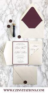 Burgundy And Opal Pocket Wedding Invitation Cz Invitations Pocket Wedding Invitations Wedding Invitation Envelopes Wedding Invitations