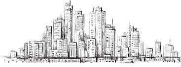 City Cityscape Skyline Horizon Line Drawing Sketch Freetoedit Remixit Cityscape Drawing Skyline Drawing City Drawing