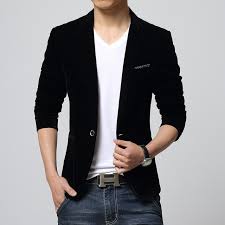 Cut a sleek profile with our men's slim fit collection. Mens Slim Fit Blazer Velvet Male Suit Jacket 2018 Spring And Autumn Red Black Blue Notch Lapel Casual Coat Blaser Drop Shipping Onshopdeals Com