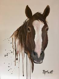Contemporary Horse Original Painting Equine Art In Brown And Etsy Abstract Horse Painting Horse Painting Original Paintings