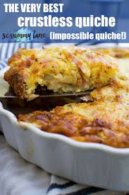 The Very Best Crustless Quiche Impossible Quiche Recipe In 2020 Crustless Quiche Recipes Easy Egg Recipes