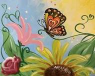 Paint and Sip: Butterfly in Bloom