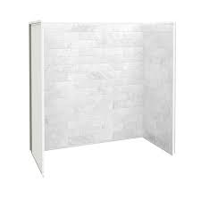 Depending on the size and scope of your project, bathroom remodeling costs can vary greatly. Maax 32 625 In W X 60 875 In H 3 Piece Marble Carrara Fiberglass Plastic Composite Bathtub Wall Panel Kit In The Bathtub Walls Surrounds Department At Lowes Com