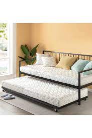 twin daybed and trundle set premium steel slat support daybed and roll out trundle accommodate video twin mattress size steel bed design bed frame