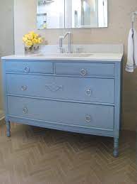 This bathroom dresser is specially designed for small bathrooms. How To Turn A Cabinet Into A Bathroom Vanity Hgtv