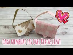 Cara Membuat Tas Dari Kertas Lipat Seni Origami Kerajinan Tangan Diy Youtube Origami Tas Seni Origami