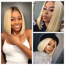 Black And Blonde Blunt Cut Bob Pin On Babydoll