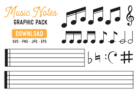 Download Music Note Clipart Bundle Graphic By The Gradient Fox Creative Fabrica SVG Cut Files