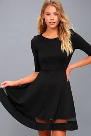 Sheer Factor Black Mesh Skater Dress Mesh Skater Dress Mesh Black Skater Dress Mesh Dress