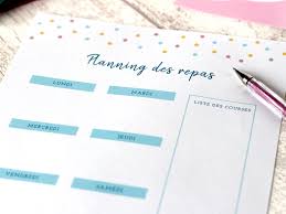 Modèle de calendrier annuel et mensuel gratuit pour 2021 que vous pouvez télécharger, personnaliser et imprimer. Planning Semaine Repas A Imprimer Creacoton 1 Creacoton