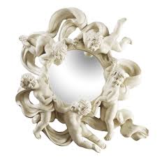 Antique bronze angel cherub mirror wall hanging home decoration 12x7.5. Buy Design Toscano Cherub S Playful Dance Petite Wall Mirror Online At Low Prices In India Amazon In