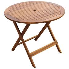 4 Seater Outdoor Dining Set Round Table Foldable Armchairs Garden Lawn Furniture Wooden Dining Set Garden Furniture Sets Lawn Furniture