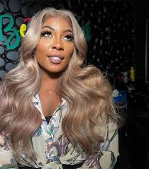 Ash Blonde with Silver Gray Highlight Lace Front Wig Human Hair 180%  Density 13x4 Body Wave Mini Knots HD Invisible Lace Wig for Women Glueless  Milk ...