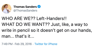 Last year we brought to homepage for this special day. 16 Memes That Are Funny For All The Left Handers Out There