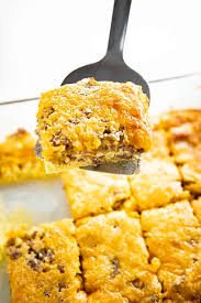 Added the hashbrowns and combined them well with the meats. Bisquick Breakfast Casserole The Salty Marshmallow