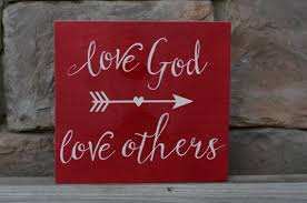 Love God Love Others Hand Painted Distressed Sign 10 X 10 Gods Love Hand Painted Painting