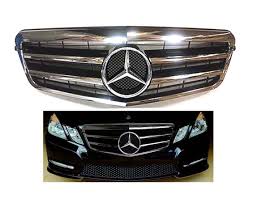 E Class Sedan Black Chrome Grille W Chrome Star W212 2010 2013 E300 E350 E550 E63 Mercedes Benz E350 Sedan Mercedes Benz Logo