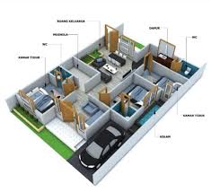 Model desain rumah minimalis, 5x12, 6x12, 7x12, 8x12, 10x12 denah dan ide rumah minimalis idaman keluarga. 5 Contoh Rumah Minimalis 1 Lantai 3 Kamar Tidur