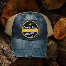 Distressed Country Roads Patch Trucker Hat Trucker Hat Trucker Hats
