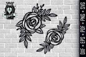 Download Flower Borders Silhouette Digital Vector Dxf Eps Pdf Png Svg 301792 Illustrations Design Bundles