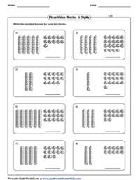 Choose and write ten sentences from the chart: Base Ten Blocks Worksheets