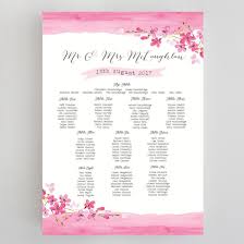 cherry blossom wedding seating plan in 2019 personalised