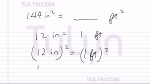 Check the chart for more details. Converting From Squared Inches Into Squared Feet Youtube
