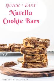 Easy Nutella Bars Recipe Nutella Recipes Easy Nutella Bar Nutella Cookies