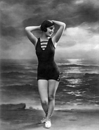 A day at the ocean in the 1920s