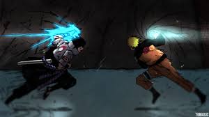 Double knocked out and arms. Sasuke Chidori Vs Naruto Rasengan Wallpaper