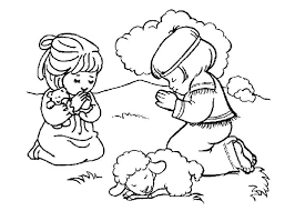 Children praying coloring pages are a fun way for kids of all ages to develop creativity, focus, motor skills and color recognition. David The Shepherd Boy Praying Together Coloring Pages Kids Play Color