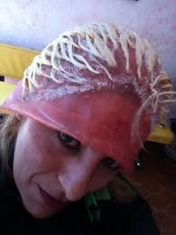 First, comb the hair back before applying the frosting cap tightly onto the head. 150 Best Frosting Cap Ideas In 2021 Cap Highlights Hair Highlights Hair Highlight Cap