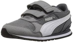 Puma Baby St Runner Nl Velcro Kids Sneaker Steel Gray White 7 M Us Toddler
