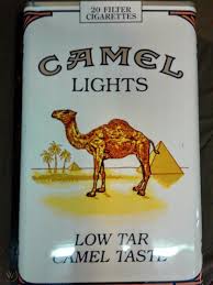 Sandia ultra lights 100s premium blend cigarettes soft box. Large Camel Lights Cigarette Metal Sign Shaped Like A Huge Pack Of Camel Lights 1840708272