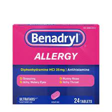 Benadryl Allergy Ultratabs 25mg 24 Ct Allergy Medicine Benadryl Medicine Tablets