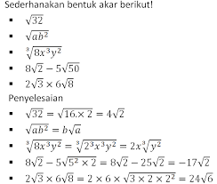 Maybe you would like to learn more about one of these? Bentuk Sederhana Dari Akar Matematika Dan Cara Mendapatkannya