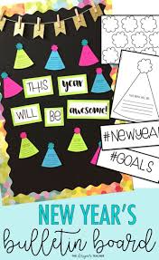 New Year S Bulletin Board January Bulletin Boards New Years Activities Bulletin Boards
