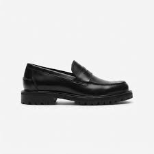 Office Shoes Chunky Leather Penny Loafers