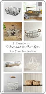 14 Farmhouse Decorative Baskets For Your Inspiration The Scoop For Mommies Decor Dining Decor Country Decor Rustic