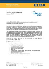 Jul 08, 2021 · july 08, 2021. Bauma 2010 Press Info Elba Werk Maschinen Gesellschaft Mbh