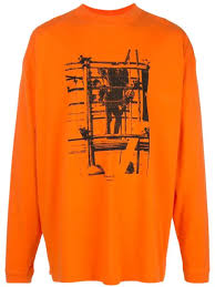 Maybe you would like to learn more about one of these? Off White Scaffolding Over Mock Long Sleeve Tee Shirt In Orange Modesens