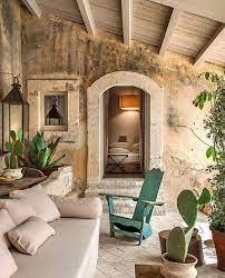 Mediterranean Style Home Decor Outdoor Living Area Interior Design Rustic House Design Rustic House
