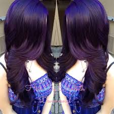 Demi looks lovely in this hairstyle. Dark Purple Cascade Behindthechair Com